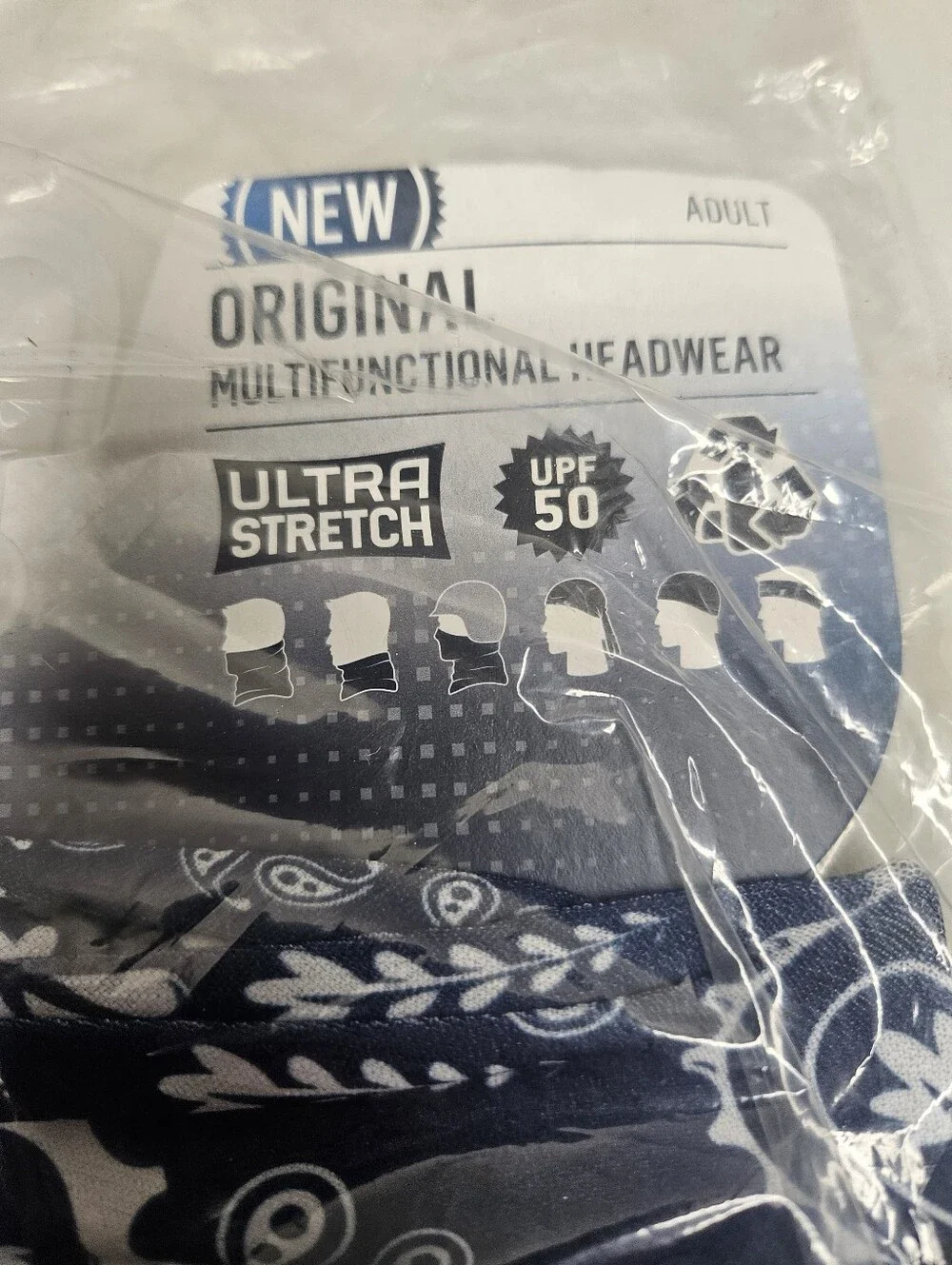 BUFF Adult Original Multifunctional Headwear One Size Cashmere Blue New